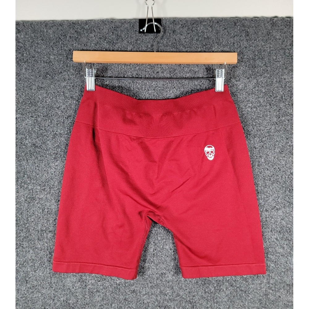 Gymreaper Infinity Seamless Shorts XL Womens Red Stretch Gym Fitness Scrunch Fit